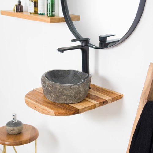 Piano lavabo legno - lavabo, teak