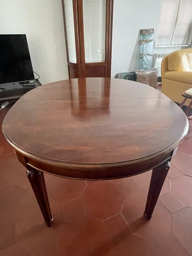 Tavolo ovale noce inserti - tavolo,