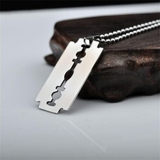 Collana uomo acciaio inox lama - acciaio,