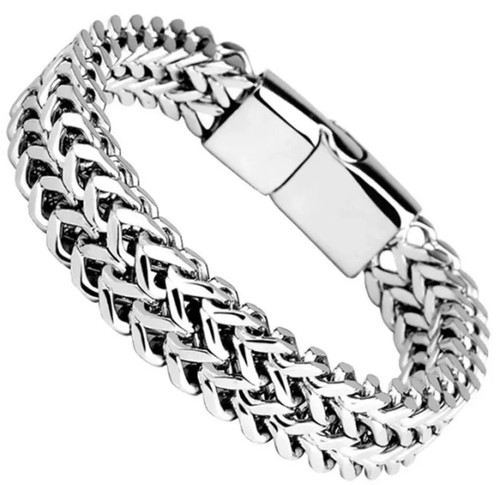 Bracciale intrecciato acciaio - intrecciato,