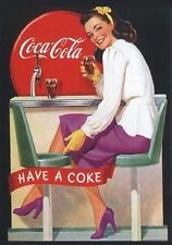 Insegna pubblicitaria vintage "COCA COLA DRINK" PUBBLICITÀ,PUBBLICITÀ,POSTER,PUBBLICITÀ,RETRÒ'