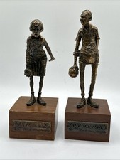 2 sculture vintage in bronzo