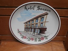 Piatto ceramica " Hotel Sanson "Vittorio Veneto dipinto a mano handapainted dish