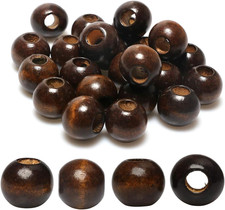 30 Pieces 25Mm Wooden Beads