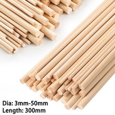 Bastoncini artigianali tondi in legno massello strisce in legno massello diametro 3mm-50mm lunghezza 300mm