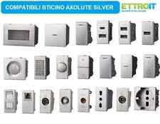 BTICINO AXOLUTE SILVER  SERIE COMPATIBILE PRESE SCHUKO INTERRUTTORI USB TV