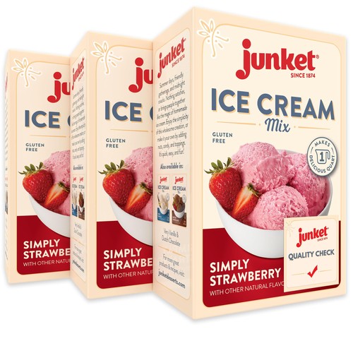 Junket fragola gelato mix fa - fragola,