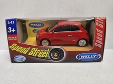 Welly Fiat 500 2007 rosso come nuovo confezione originale 1:43 pressofuso
