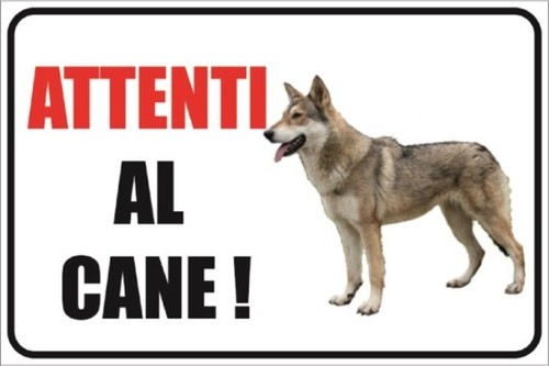 Cartello attenti cane targa - cartello,