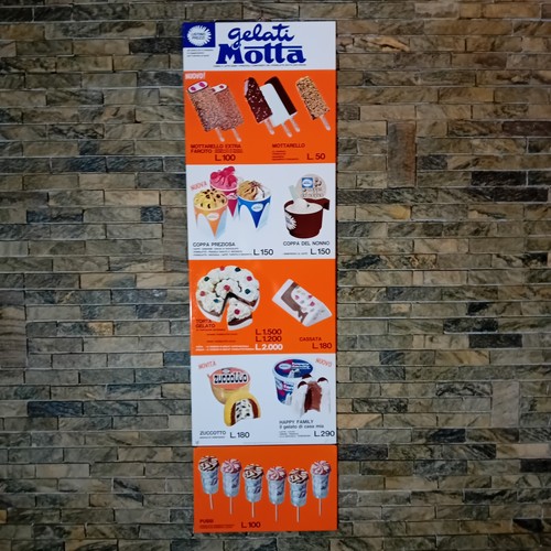 Insegna tabella gelati motta - insegna,
