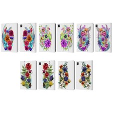 CUSTODIA PORTAFOGLIO LIBRO HEAD CASE DESIGNS FIORI ACQUERELLATI PELLE PER APPLE iPAD