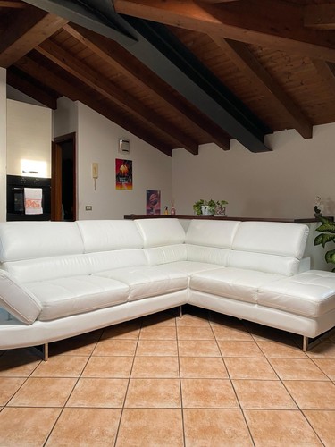 Divano bianco pelle - divano,