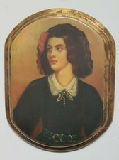 quadro dipinto con cornice barocca ORO classico decorate soggetti vari 24X19CM..