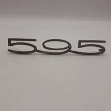 Scritta fregio targhetta badge emblema Fiat 595 cromata Fiat 500 Abarth d'epoca.