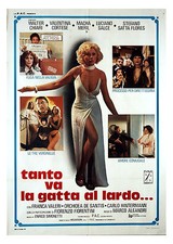 manifesto 2F film TANTO VA LA GATTA AL LARDO Walter Chiari Macha Meril 1978