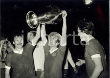 1977? ROMA Calcio CHAMPIONS LEAGUE Giocatori LIVERPOOL innalzano coppa *Foto