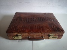 valigetta portadocumenti in coccodrillo selvaggio anni '60