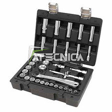 CHIAVI A BUSSOLA ESAGONALE 3/8 BETA TOOLS 913E/C33 SET 33 PZ KIT CRICCHETTO