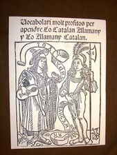 Vocabolario catalano tedesco + Sedulis + Sermoni Stampa popolare spagnola Spagna