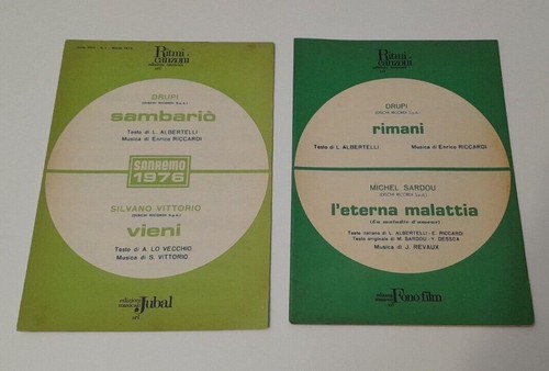 Due spartiti musicali drupi - due, musicali:
