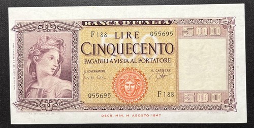 500 lire italia ornata - lire,