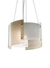 Lampadario In vetro bianco e