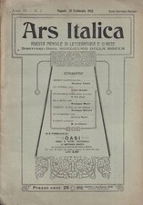 Ars Italica, anno III, n. 2, 1915. Rivista mensile di letteratura e d'arte. AA.V