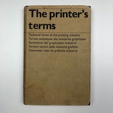The printer's terms by Rudolf