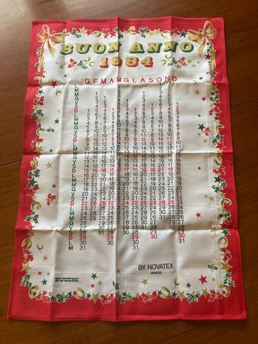 Strofinaccio calendario 1984 - ,