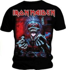 T-shirt ufficiale Iron Maiden Eddie A Real Dead One nera classica rock metal band