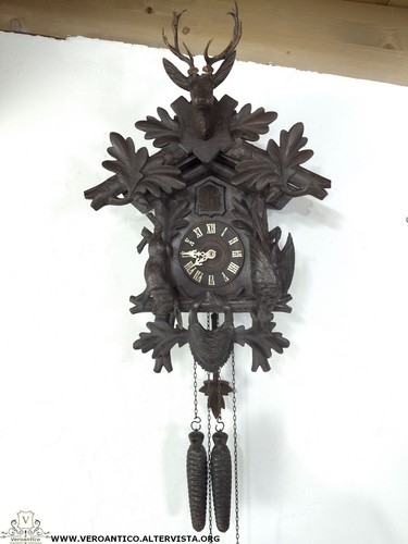 176442 antico orologio cucù - orologio,