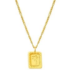 Collana da donna Lucidi Monaco palma in argento sterling in base 40,0 cm