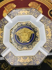 VERSACE ASHTRAY MEDUSA BLUE