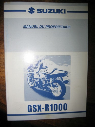 Suzuki gsx r1000 manuel - manuel, du