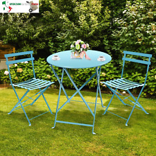 Amagabeli Bistro set da 1 tavolo pieghevole (H90 x P60 cm) e 2 sedie oldable (H8