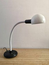 Lampada da tavolo VALENTI LUCE bianca HEBI TAVOLO serpente regolabile ISAO HOSOE Italia anni 70