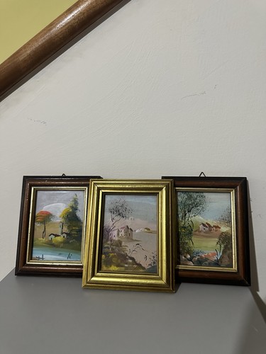 Trittico quadretti con - , cornice