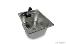 Lavello Acciaio Inox Campeggio Lavello Lavello Integrato + Scarico 325x265x150 L