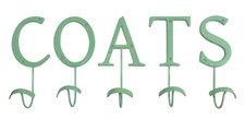 Attaccapanni Appendiabiti Appendino Lettere Alfabeto Coats - Metallo - Verde