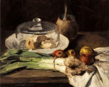 Dipinto olio Carl Schuch -