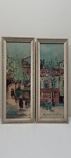 Maurice Utrillo V strada parigina francese 2 dipinti con bellissima cornice personalizzata