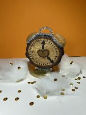 Soprammobile Sveglia Con Cuore In Legno Di Noce fatto a mano