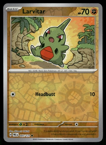 Larvitar reverse holo - larvitar,