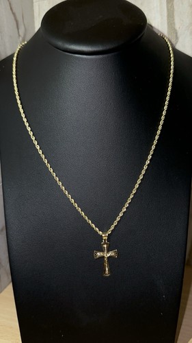 Corda con croce oro - con,