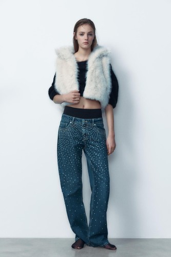 Gilet pelliccia sintetica - sintetica, zara