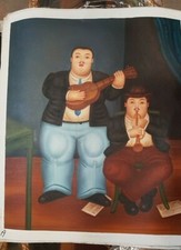 QUADRO DIPINTO   OLIO SU TELA FALSO D'AUTORE BOTERO PAINTING 50X60 CM CANVAS