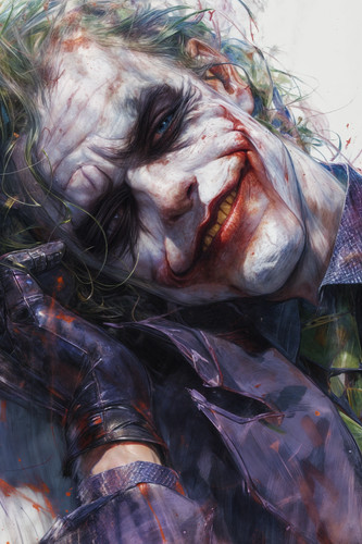 Joker painting stampa fine art - joker,
