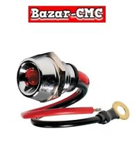 SPIA luce LED ROSSO da pannello incasso 12V 24V cromato auto camper barca camion