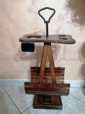 Antico portariviste in legno e