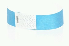 256cm Neon Blu Tyvek Braccialetti, Polsini Per Eventi, Carta Polsini